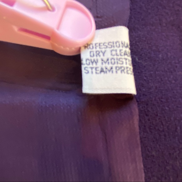 Vintage Brooks Brothers Purple Wool Fitted Blazer w/ Shoulder Pads Sz 4 - Picture 7 of 7